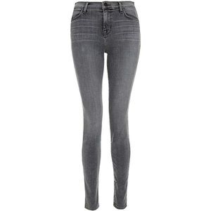 J Brand Maria High Rise Skinny Jeans in Dove Grey